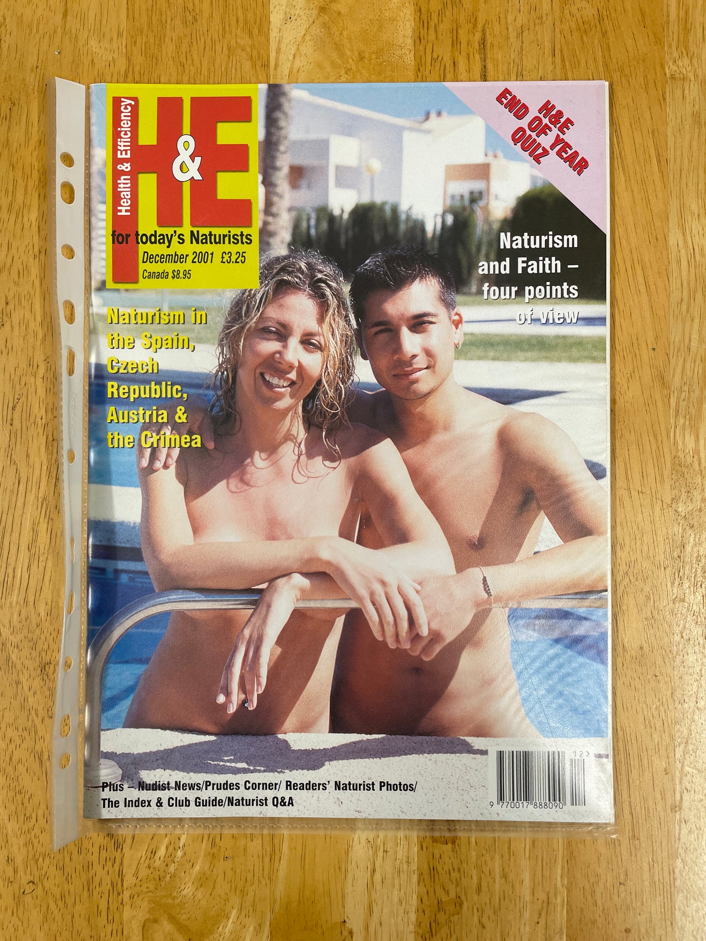H&E health and efficiency International naturism Magazine - 2001 issues