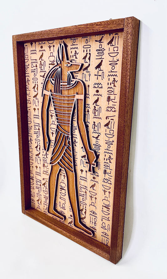 Anubis Egyptian 3D Mandala Layered Wall Art