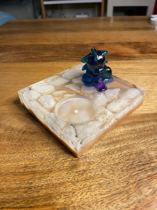 Tea Light Candle Holder Epoxy Resin