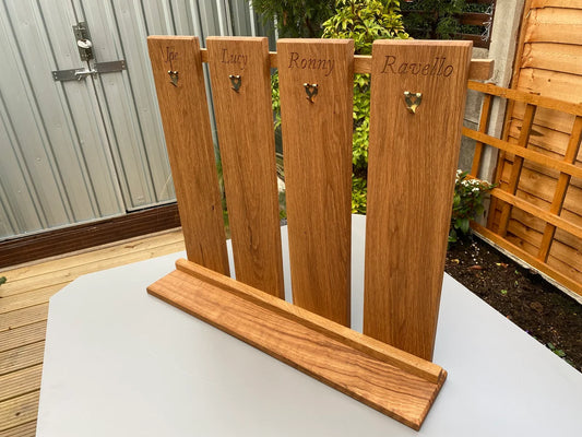 Solid Oak Christmas Stocking Stand