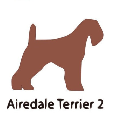 Airdale Terrier 2 Dog Wooden Bone Shaped Lead Holder or Key Holder