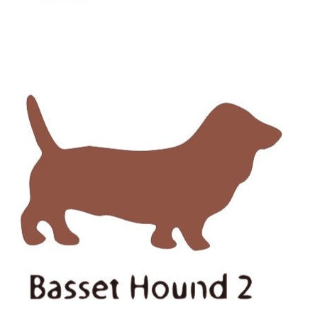 Basset Hound 2 Dog Wooden Bone Shaped Lead Holder or Key Holder