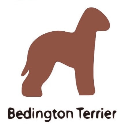 Bedington Terrier Dog Wooden Bone Shaped Lead Holder or Key Holder