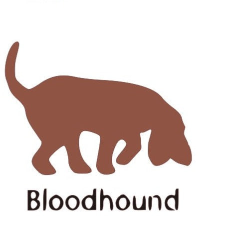 Bloodhound Dog Wooden Bone Shaped Lead Holder or Key Holder