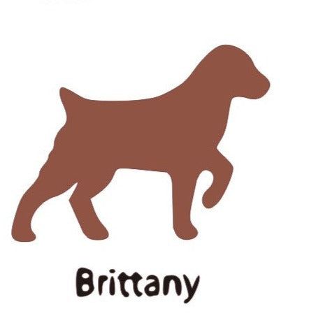 Brittany Dog Wooden Bone Shaped Lead Holder or Key Holder