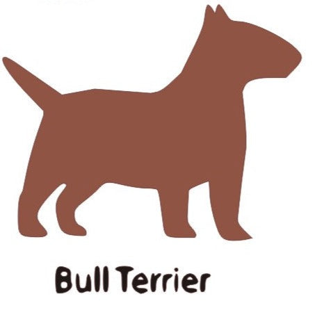 Bull Terrier Dog Wooden Bone Shaped Lead Holder or Key Holder