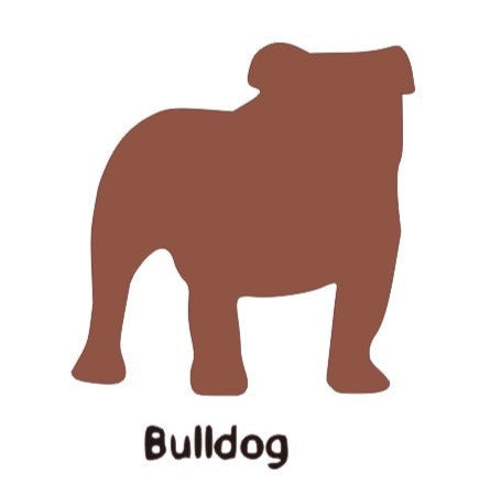 Bulldog Dog Wooden Bone Shaped Lead Holder or Key Holder