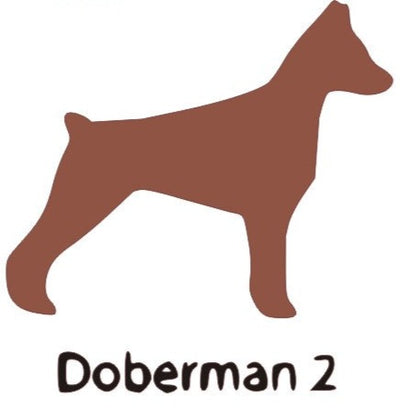 Doberman 2 Wooden Bone Shaped Lead Holder or Key Holder