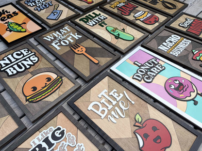 Kitchen Pun Sign  - just roll with it