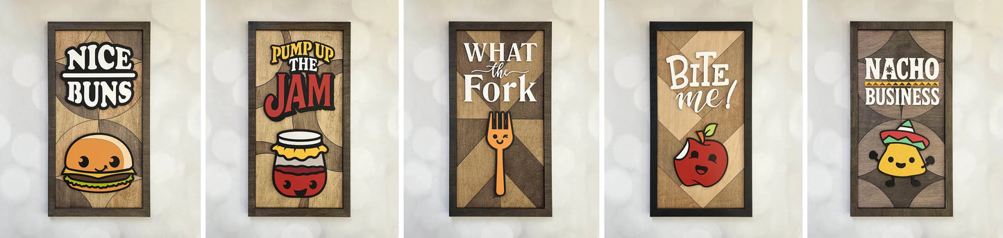 Kitchen Pun Sign  - just roll with it