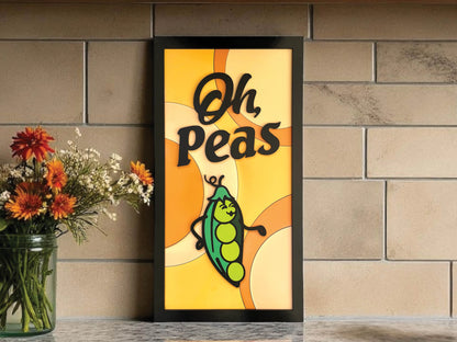 Kitchen Pun Sign  - oh peas