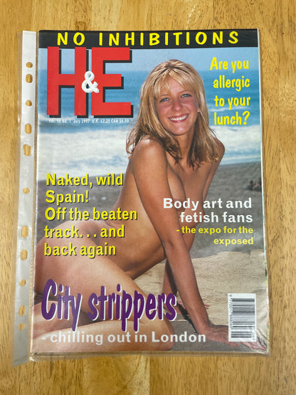 H&E health and efficiency International naturism Magazine - 1997  issues
