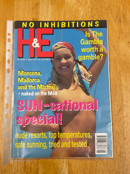 H&E health and efficiency International naturism Magazine - 1997  issues