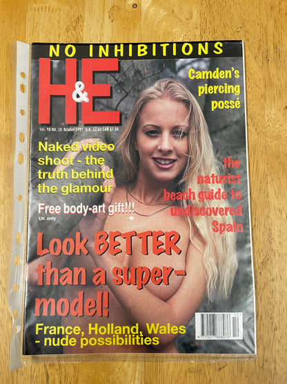 H&E health and efficiency International naturism Magazine - 1997  issues
