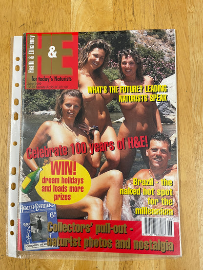H&E health and efficiency International naturism Magazine - 1999 issues