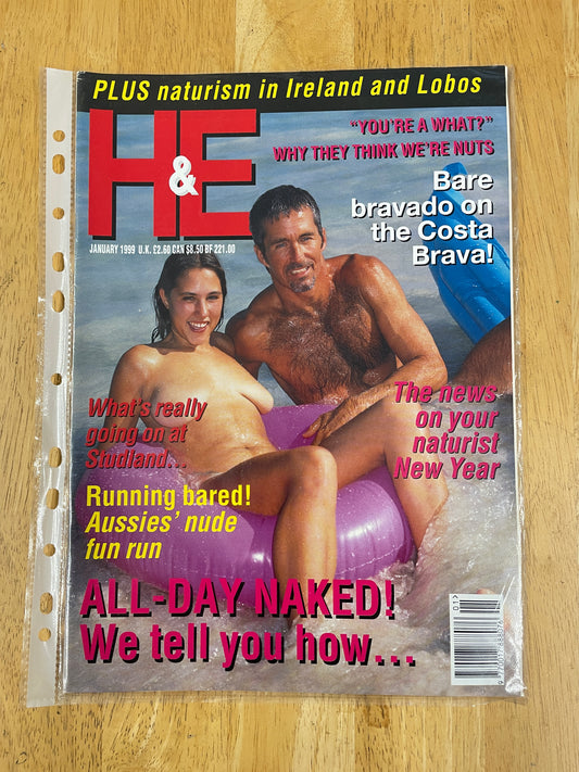 H&E health and efficiency International naturism Magazine - 1999 issues