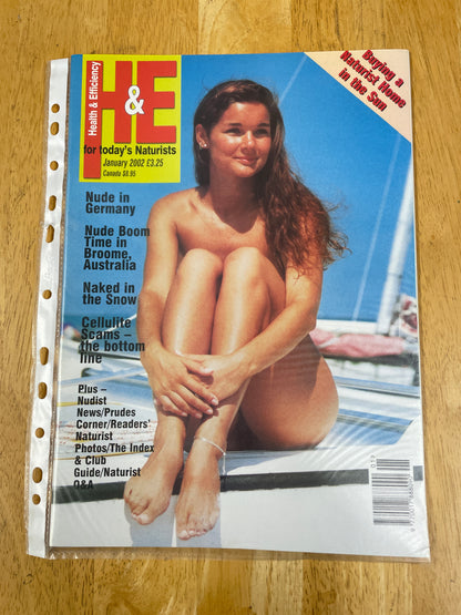 H&E health and efficiency International naturism Magazine - 2002 issues