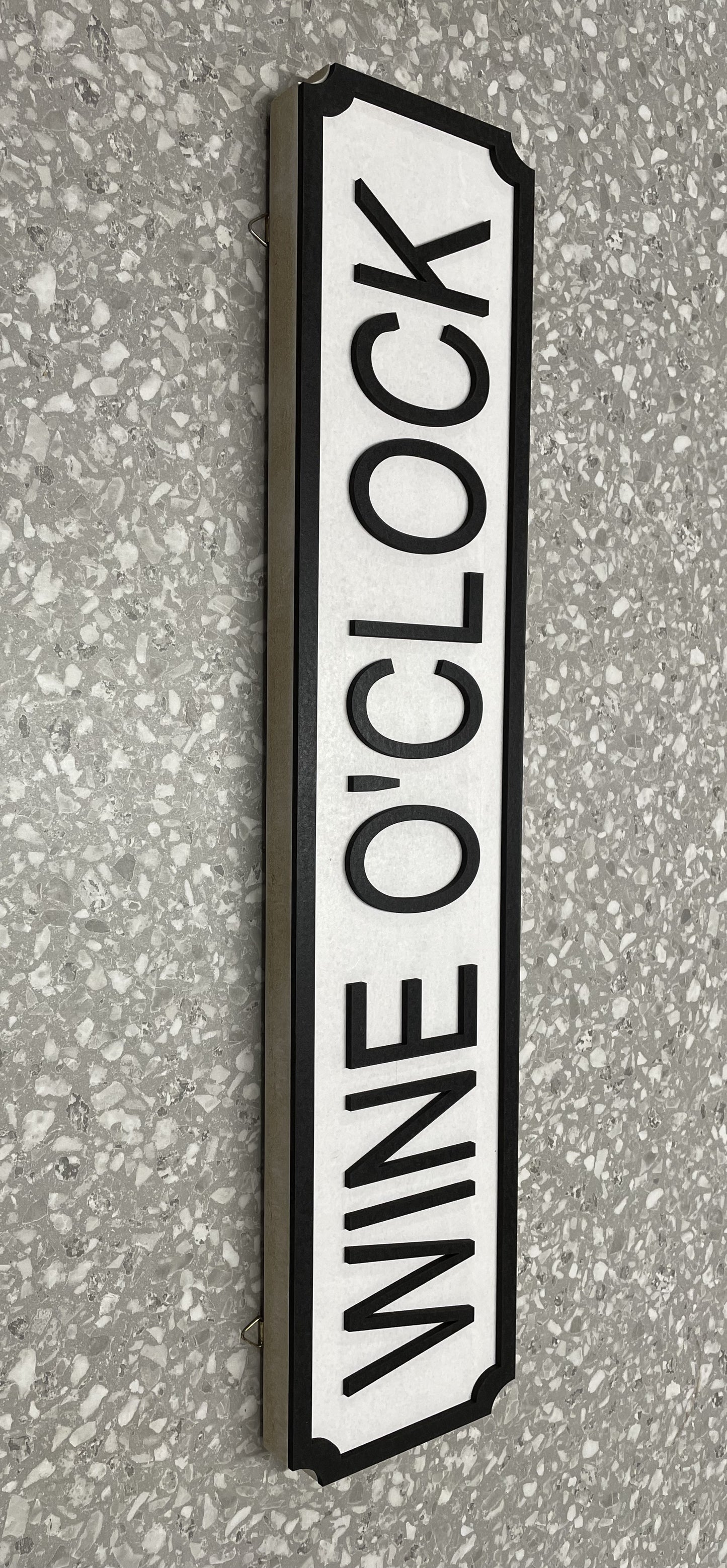 Wine O'Clock - Street Sign - Wall Art