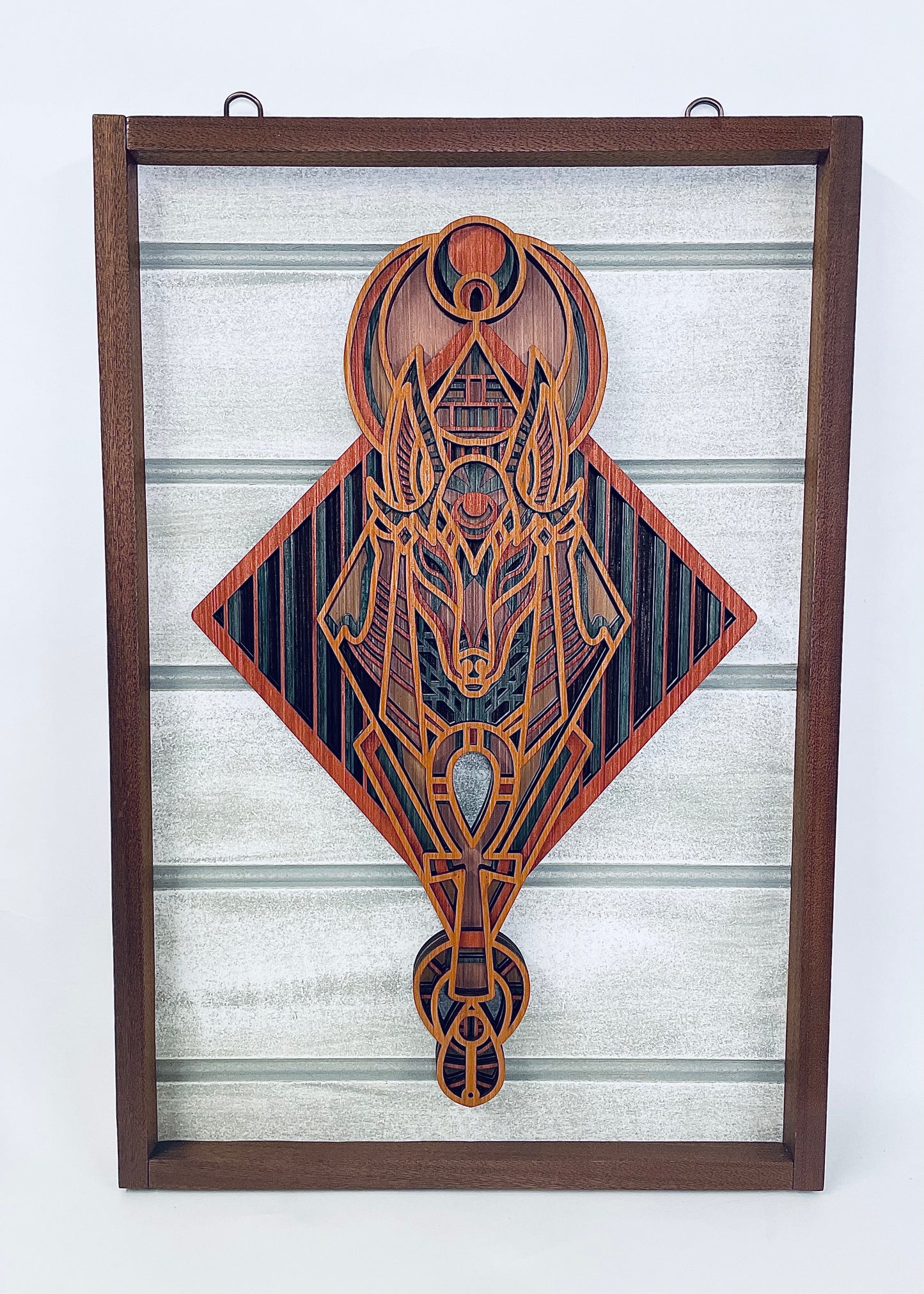 Anubis Egyptian 3D Mandala Layered Wall Art