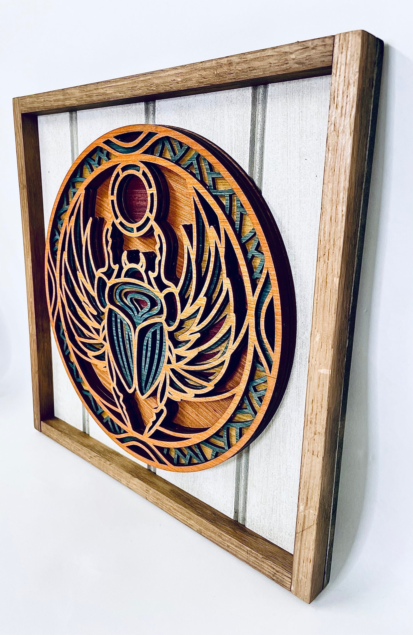 Egyptian Scarab Beetle 3D Mandala Layered Wall Art