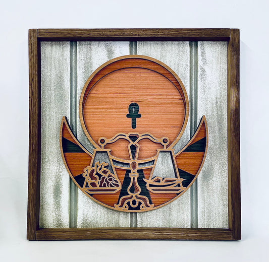 Egyptian Justice Scale 3D Mandala Layered Wall Art