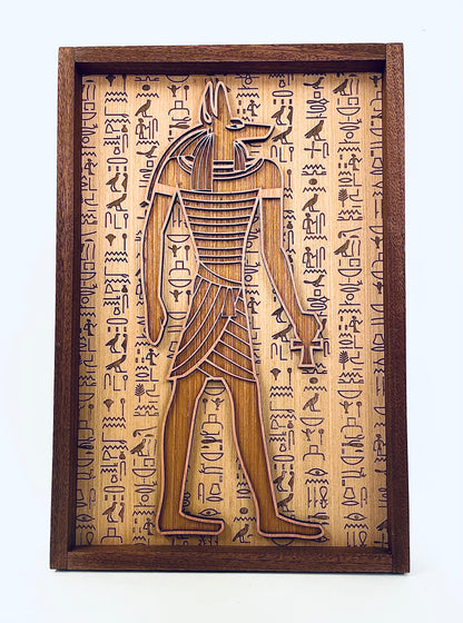 Anubis Egyptian 3D Mandala Layered Wall Art