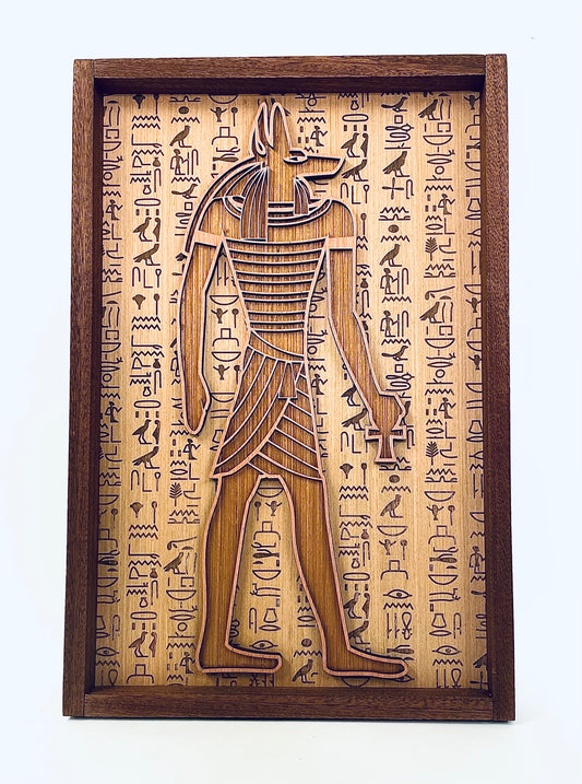 Anubis Egyptian 3D Mandala Layered Wall Art