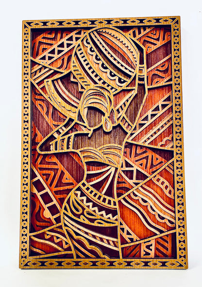 African 3D Mandala Layered Wall Art