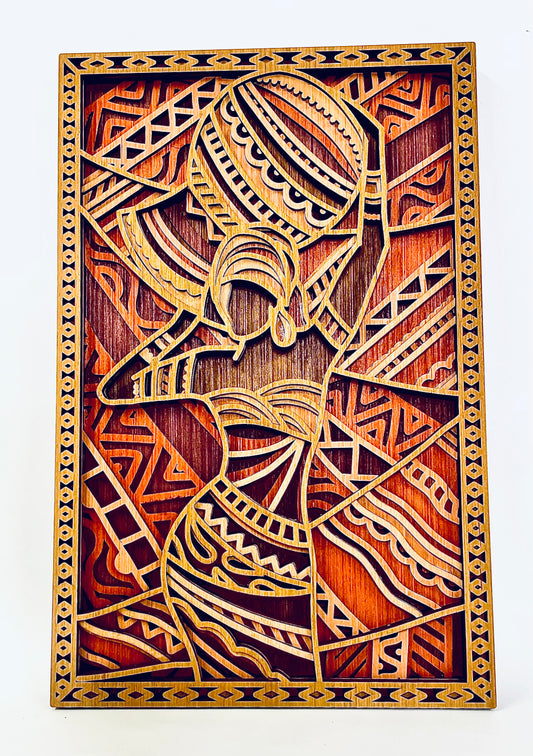 African 3D Mandala Layered Wall Art