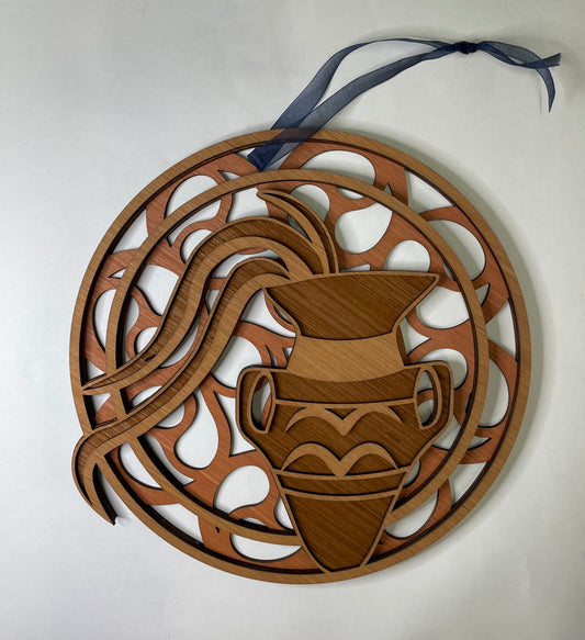 Aquarius Zodiac 3D Mandala Layered Wall Art