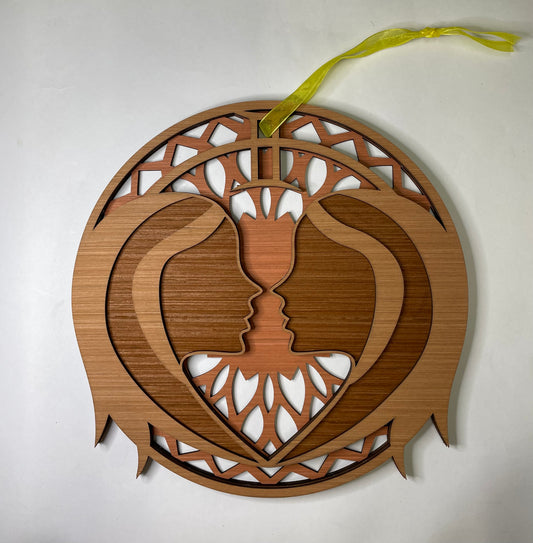 Gemini Zodiac 3D Mandala Layered Wall Art