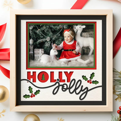 Holly Jolly Layered Picture Frame
