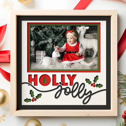 Holly Jolly Layered Picture Frame