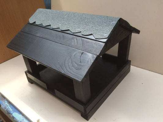 Garden Bird Feeder Table - Colour Black Ash