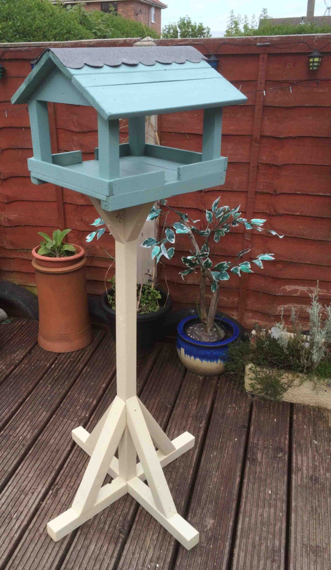 Bird Feeder Table - Seagrass and Country Cream