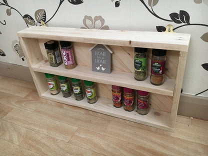 Kitchen Spice Rack - Reclaimed wood