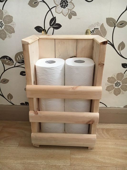 Toilet Roll Storage - Reclaimed wood