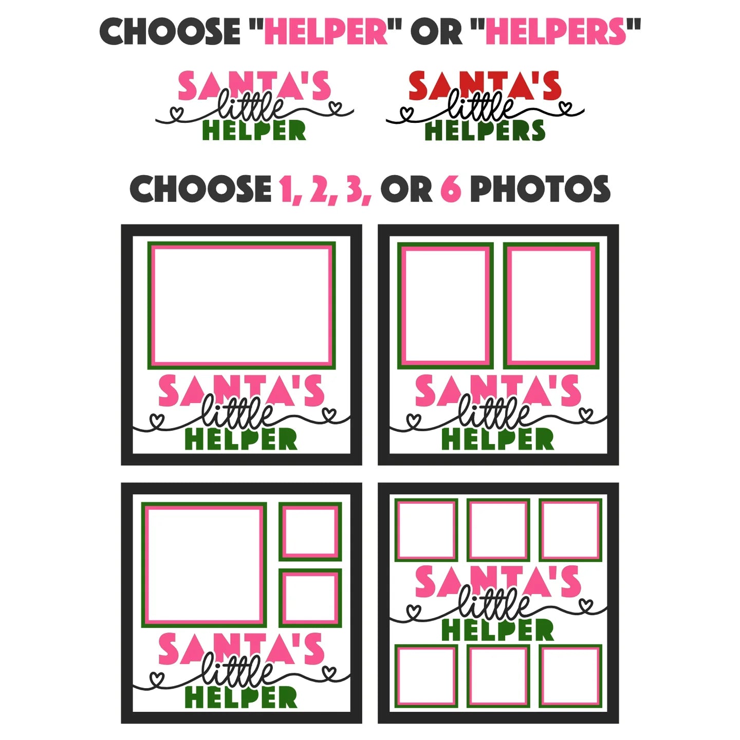 Santa's Little Helper Layered Picture Frame