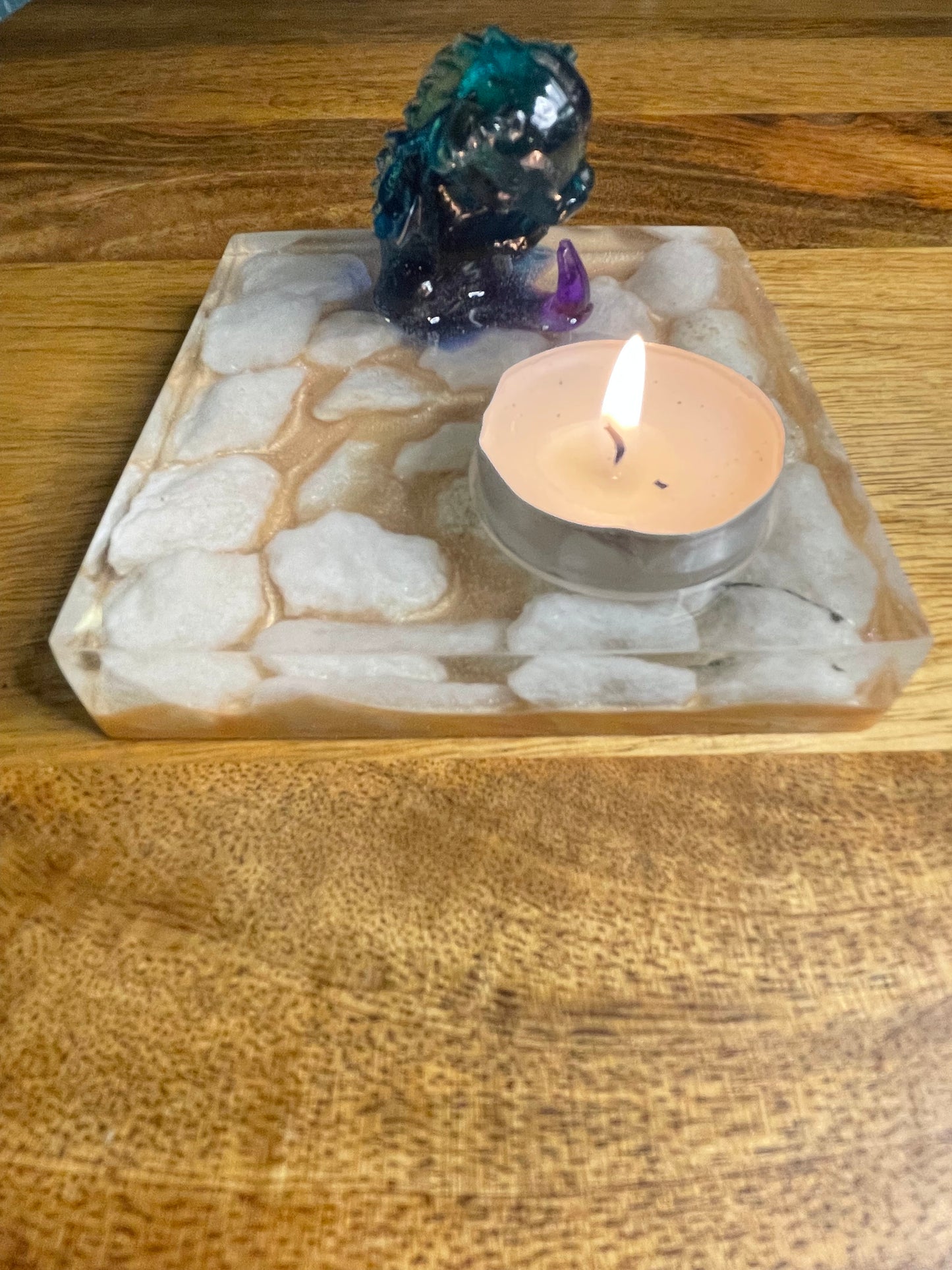 Tea Light Candle Holder Epoxy Resin