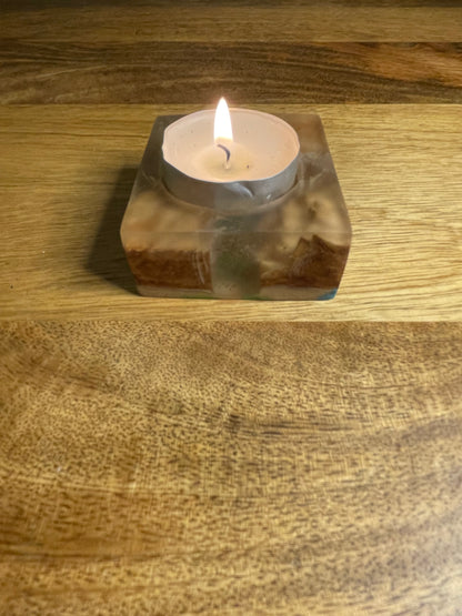 Tea Light Candle Holder Epoxy Resin