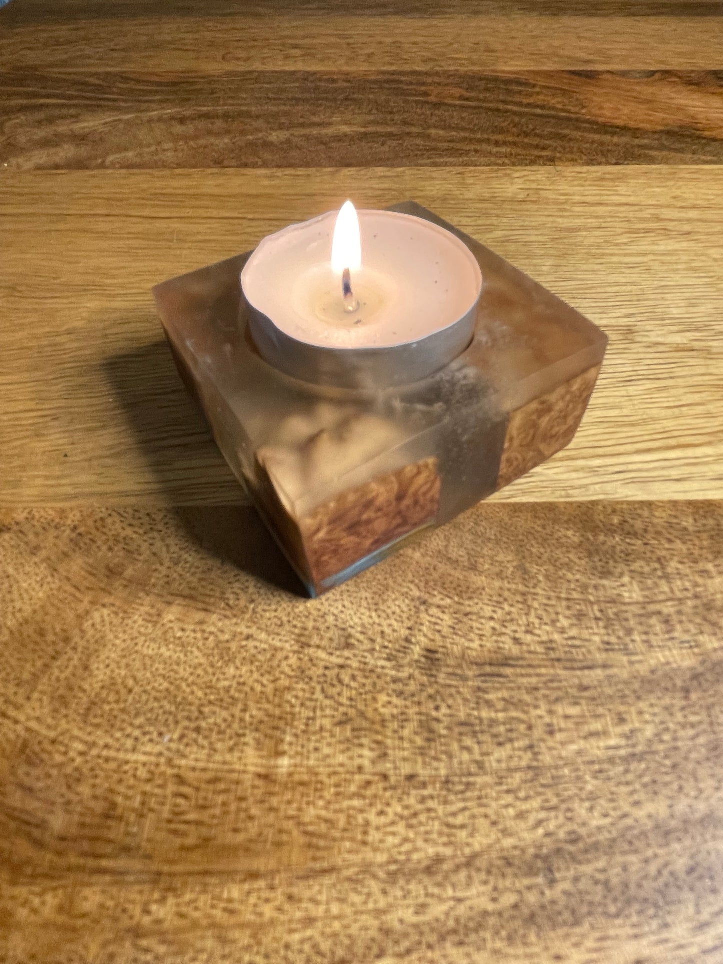 Tea Light Candle Holder Epoxy Resin