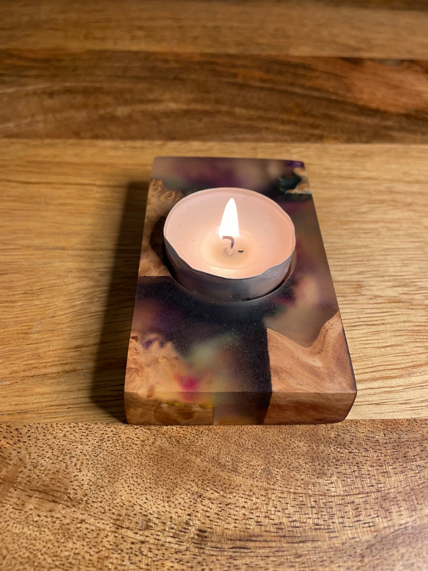 Tea Light Candle Holder Epoxy Resin