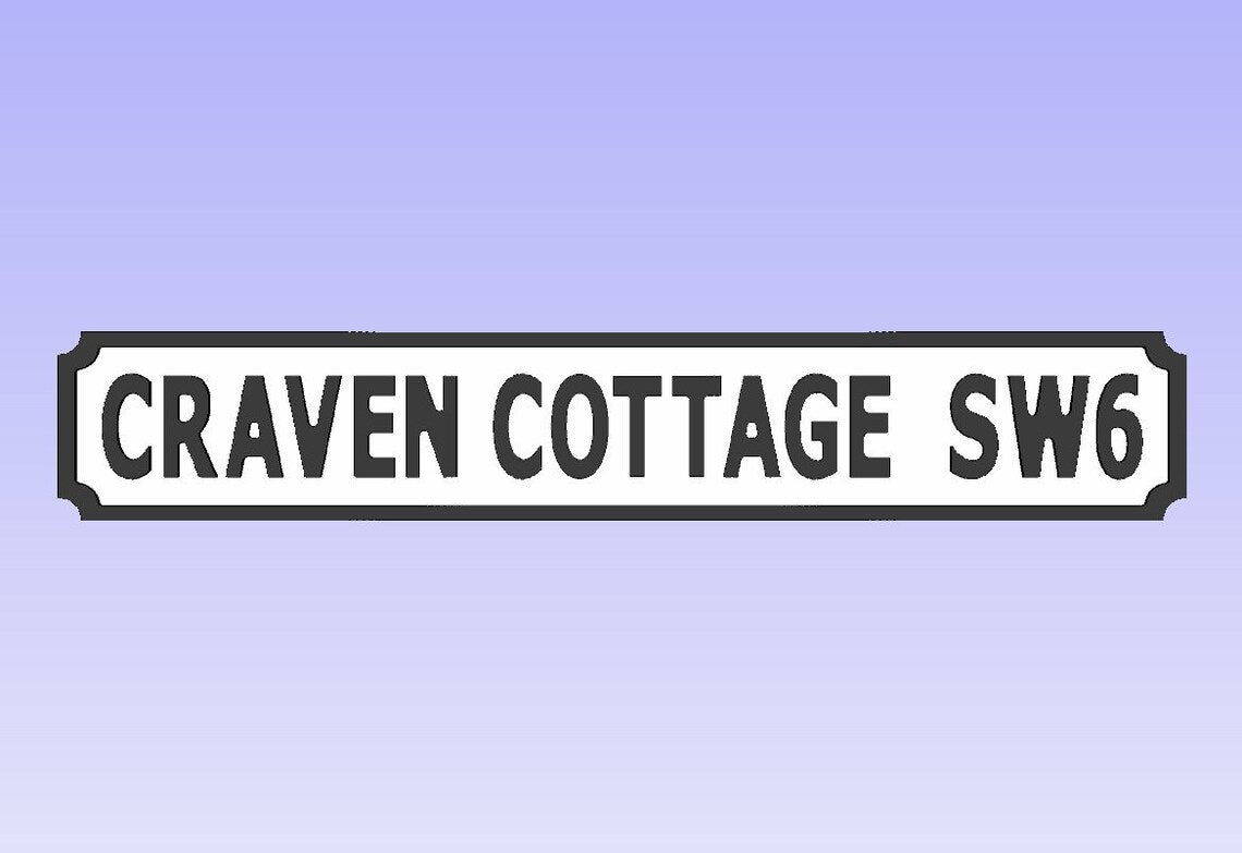 Craven Cottage SW6 - Street Sign - Wall Art