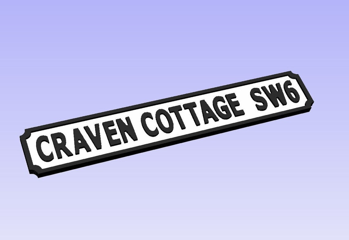 Craven Cottage SW6 - Street Sign - Wall Art