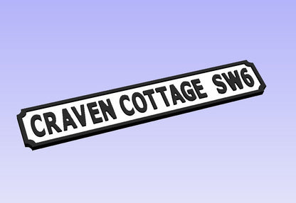 Craven Cottage SW6 - Street Sign - Wall Art