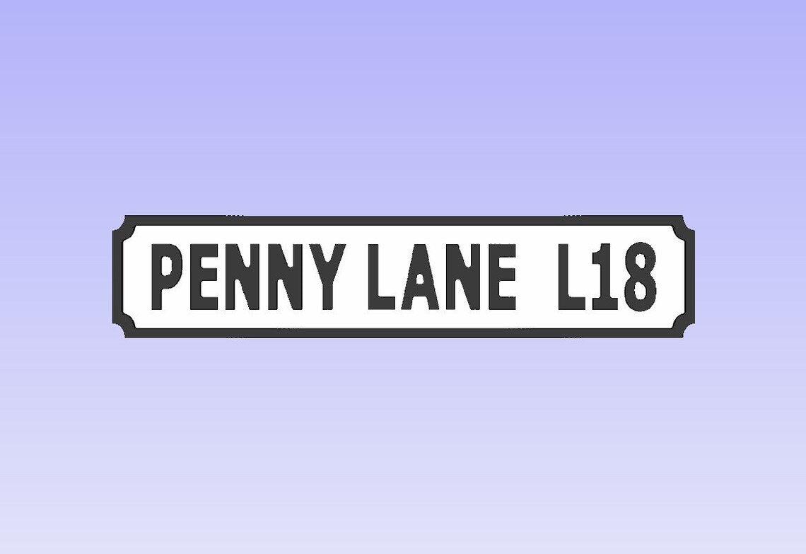 Penny Lane L18 - Street Sign - Wall Art