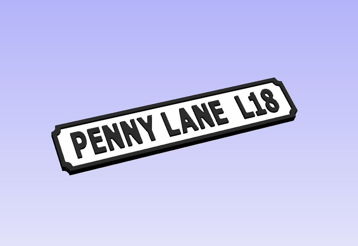 Penny Lane L18 - Street Sign - Wall Art