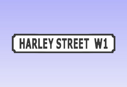 Harley Street W1 - Street Sign - Wall Art