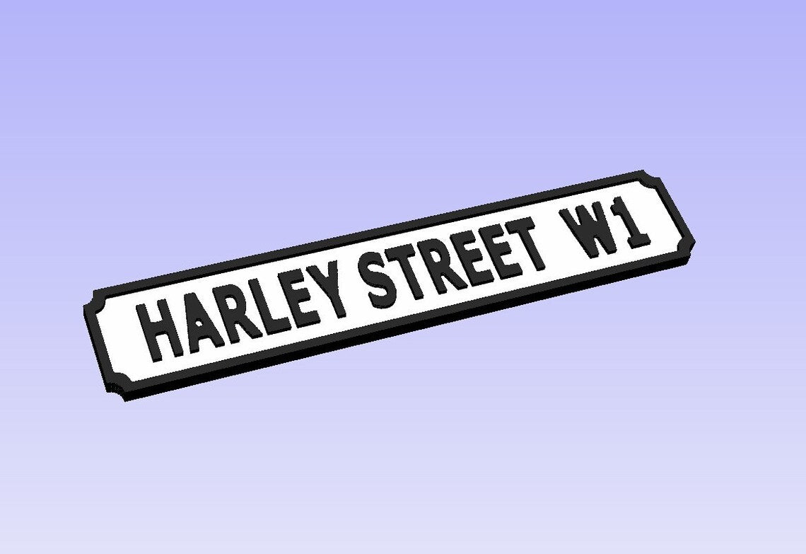 Harley Street W1 - Street Sign - Wall Art