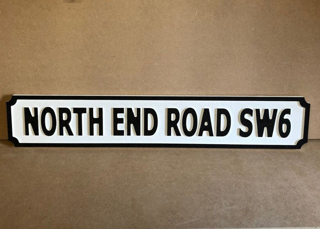 North End Road SW6 - Street Sign - Wall Art